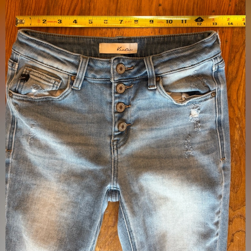 KanCan SIZE 26 Estilo Light Blue Distressed Slim Fit Bootcut Jeans - Picture 6 of 11